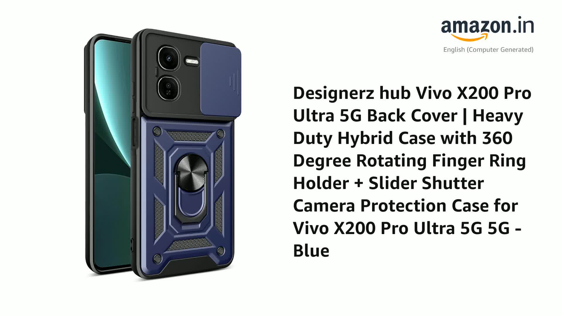 Designerz hub® Vivo X200 Pro Ultra Back Cover | Heavy Duty Hybrid